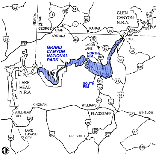 Grand Canyon Map